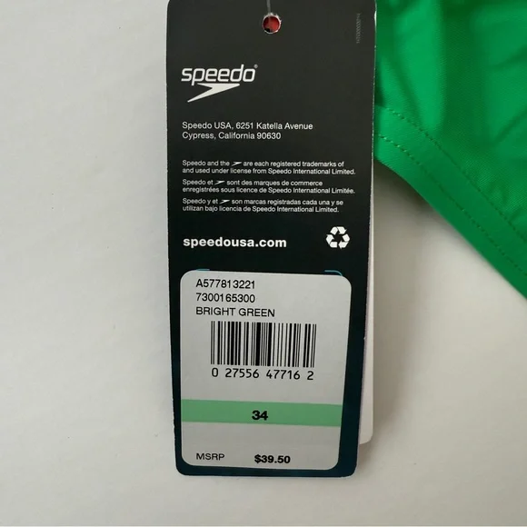 Speedo Green Swim Trunks - Picture 5 of 6